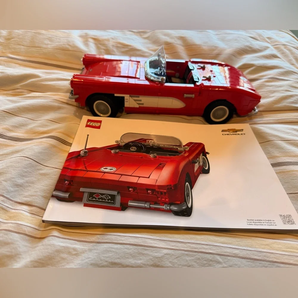 Retired LEGO Icons Red Corvette-with Instruction Book